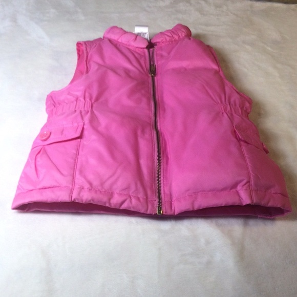 🌼 Barbie Pink GYMBOREE 🌼 Pink Puffer Vest  w/ pockets &  zipper - Picture 8 of 8